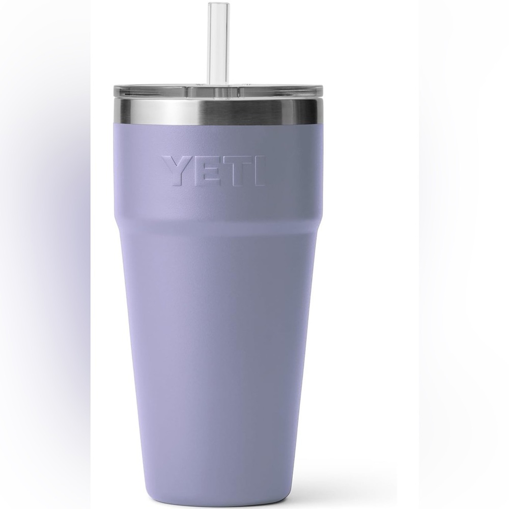 YETI Rambler 26 oz Straw Cup, Stainless Steel with Straw Lid, Cosmic Lilac